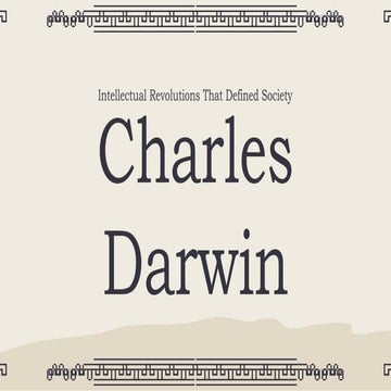 Intellectual Revolution That Defined Society Charles Darwin