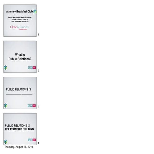 Public Relations Presentation, by Charles Jones