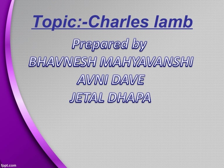 Get Charles lamb Desktop Wallpaper