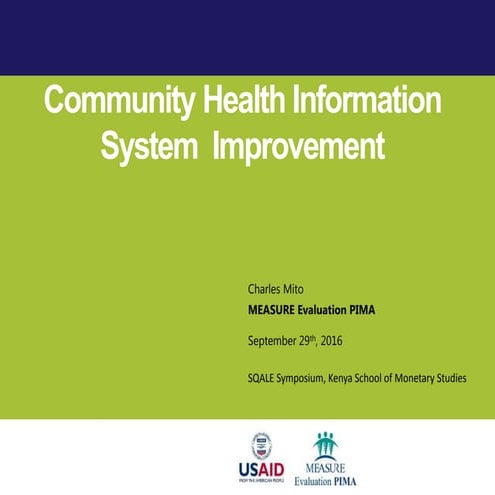 Community Health Information System Improvement in Kenya