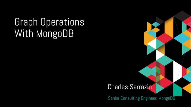 Webinar: Working with Graph Data in MongoDB