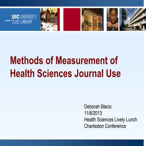A Guided Tour of the Issues and Trends: 13th Annual Health Sciences Lively Lunch