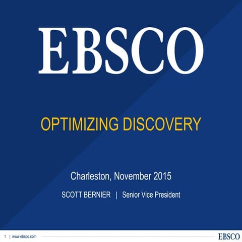 Discovery: Beyond Initial Implementation & Participation - and into Collabora...