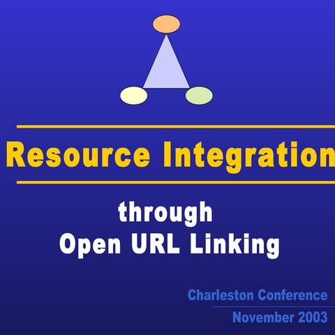 OpenURL Linking: the Academic Library Experience