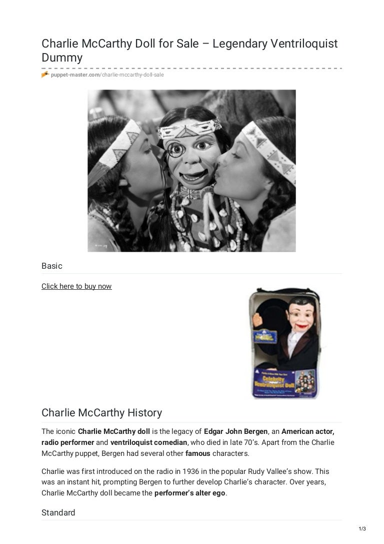 charlie mccarthy doll for sale