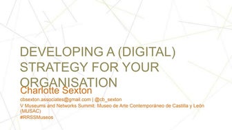 Developing a (Digital) Strategy for Your Organisation