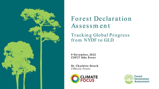 thumbnail of  Forest Declaration Assessment: Tracking Global Progress from NYDF to GLD