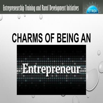 Charms of Being an Entrepreneur