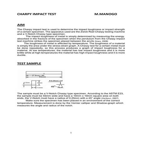 Charpy impact test
