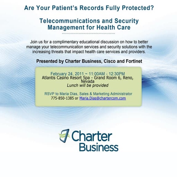 Charter Business Speaker Series Invite