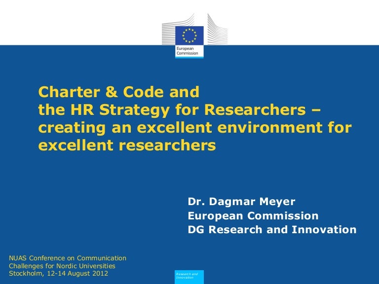 Charter & Code and the HR Strategy for Researchers creating an exc…