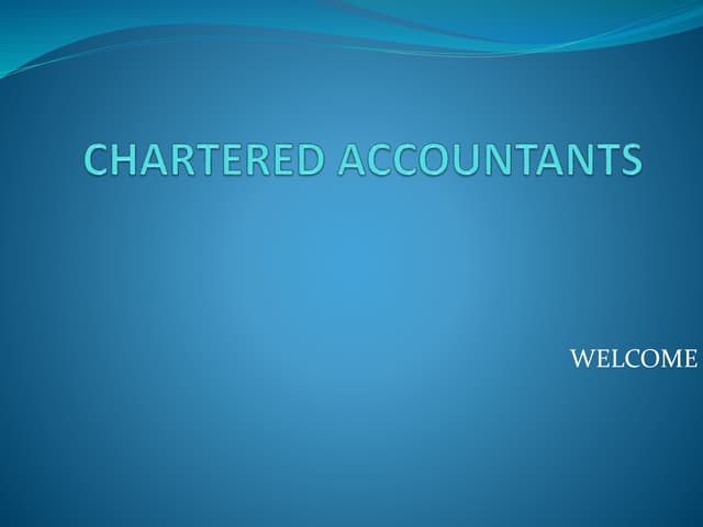 Chartered accountants ppt