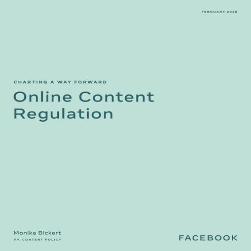 Charting a Way Forward Online Content Regulation