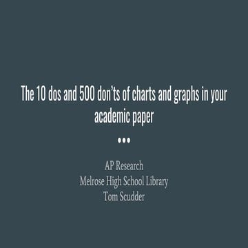 Charts and Graphs in the Academic Paper