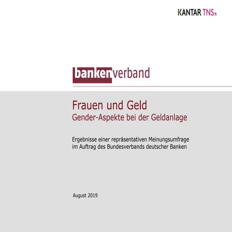 Frauen und Geld - Gender-Aspekte bei der Geldanlage