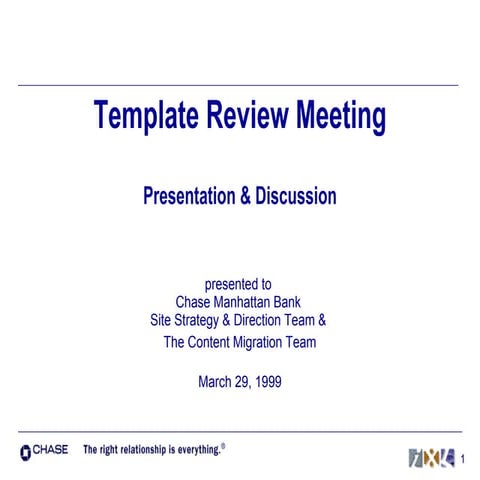 Chase.com Content Management Presentation