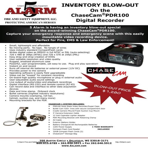 Chase Cam Inventory Blow Out Flyer