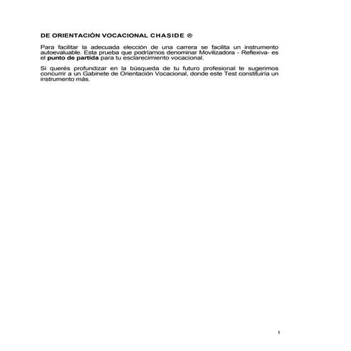 CHASIDE, este documento contiene 93 preguntas, para conocer la Orientación Vo...