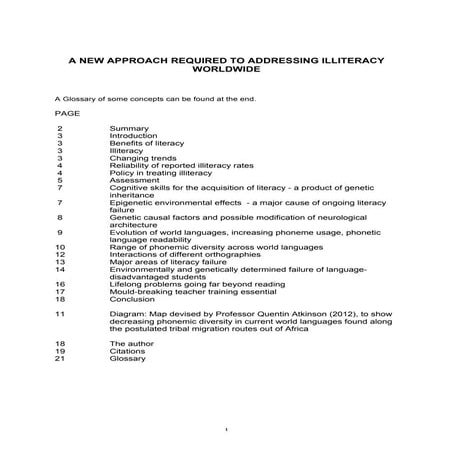 A new approach to addressing literacy worldwide, by Dr Harry Chasty