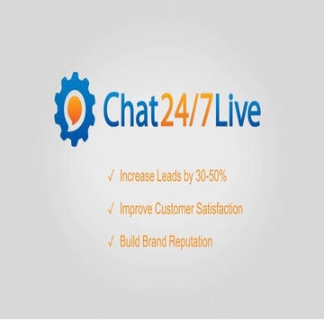 Benefits of Chat 24/7 Live Service - For Franchising