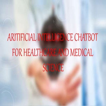 Artificial intelligence chat not for health care.pptx