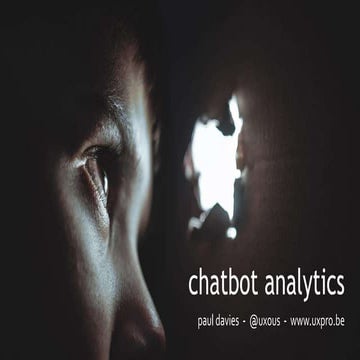 Make your Chatbot Awesome with Analytics