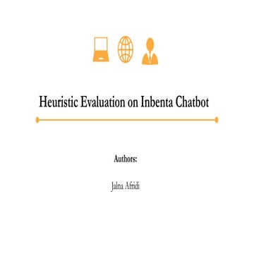 Heuristic Evaluation on Inbenta Chatbot