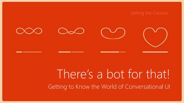 "There's a bot for that!" - The World of Conversational UIs and Chat Bots