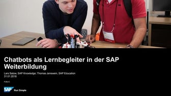 Chatbot als Lernbegleiter in der SAP Weiterbildung