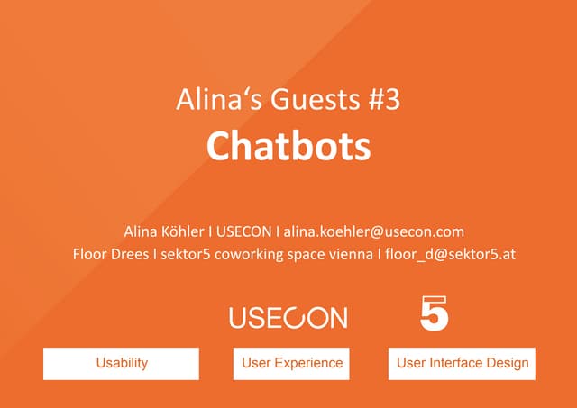 USECON Webinar 2017: Alina's Guests - Floor Drees from sektor5