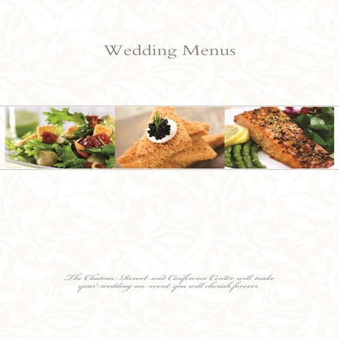 Chateau Wedding Menu