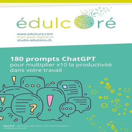 180 prompts ChatGPT pour la productivité | PDF