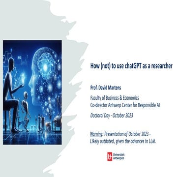 How (not) to use chatGPT as a researcher