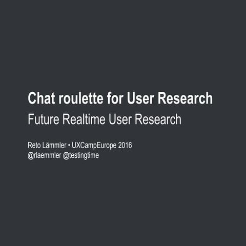 Chat roulette for user research | PPTX