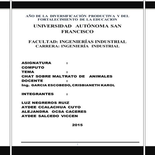 Chat , sobre el maltrato  animal