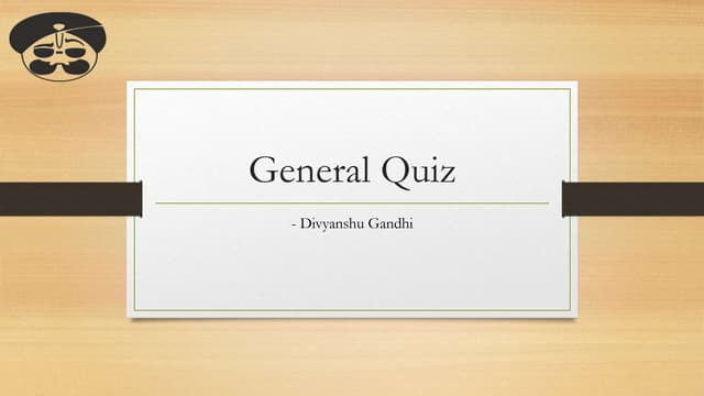 Chaturya Pariksha - A General Quiz by Divyanshu Gandhi