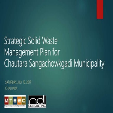 Strategic Solid Waste Management Plan for Municipalities: Chautara Municipality 