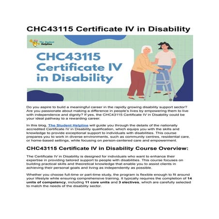 CHC43115 Certificate IV in Disability.pdf