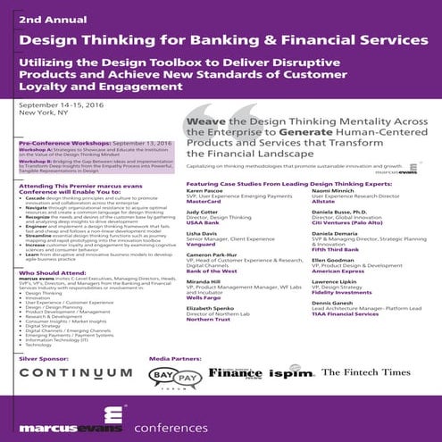 2nd Annual Design Thinking for Banking and Financial Services