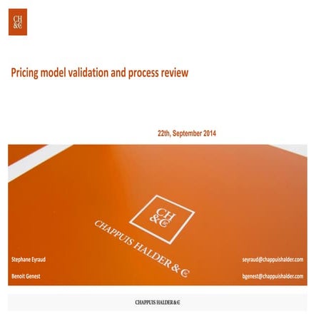 Ch&cie model pricing validation 20140922_risk & finance