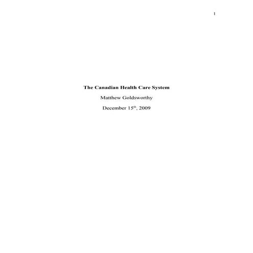 The Canadian Health Care System for beginners | PPT