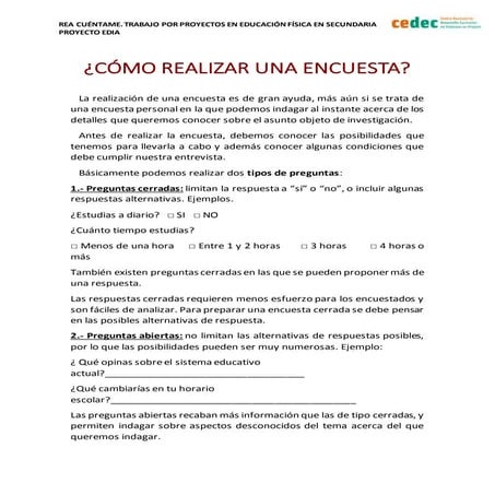 CÓMO REALIZAR UNA ENCUESTA