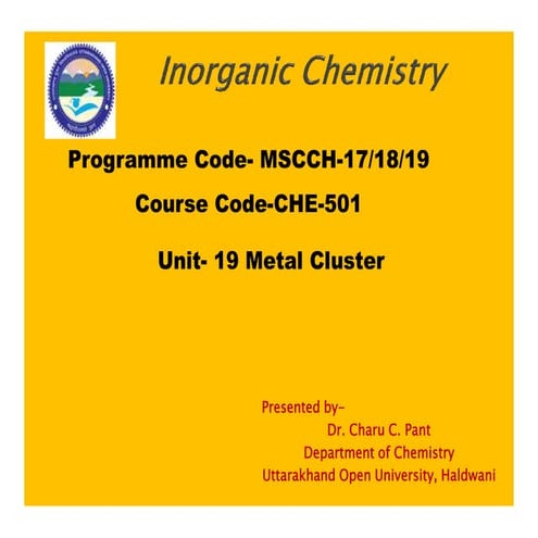 Inorganic chemistry Unit-19 Metal Cluster.pdf