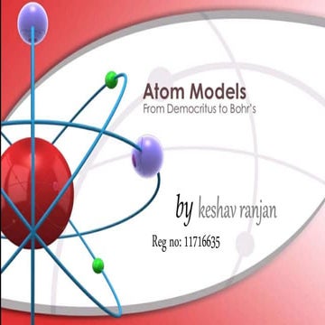 Timeline for Model of Atom | PPT