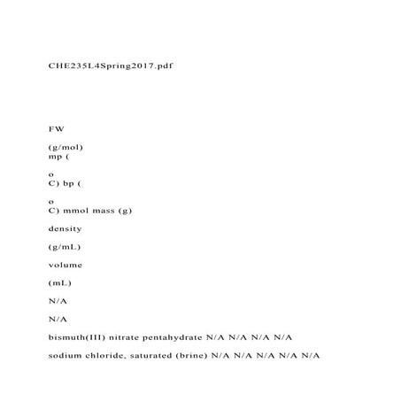 CHE235L4Spring2017.pdfFW (gmol)mp (oC.docx