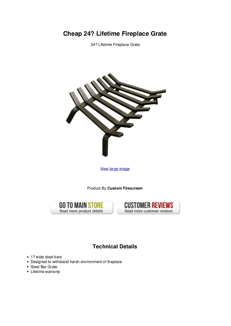Cheap 24 Lifetime Fireplace Grate