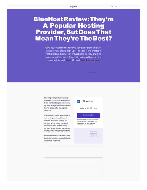 The best hosting services ( bluehost )