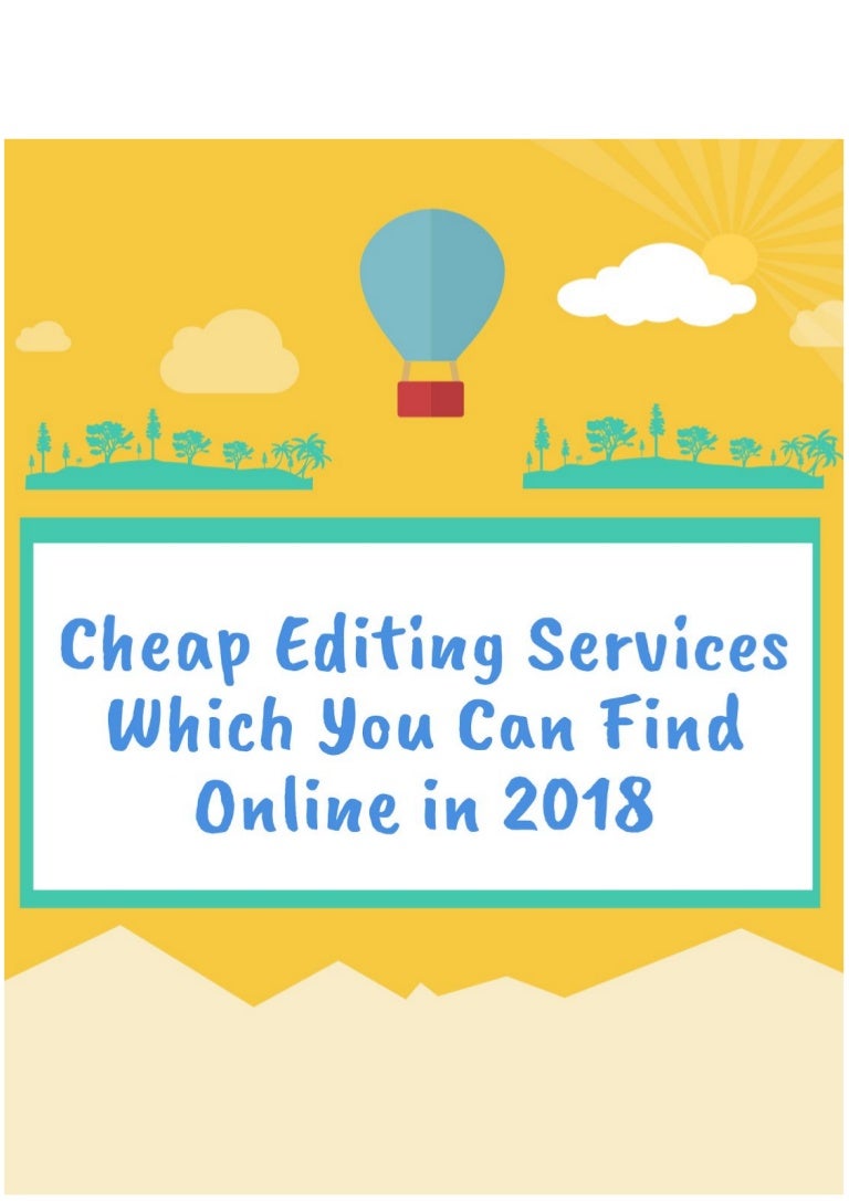 Cheap editing services