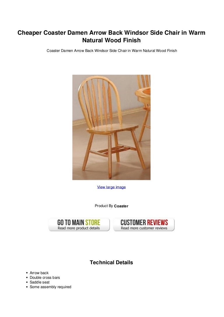 Cheaper Coaster Damen Arrow Back Windsor Side Chair In Warm Natural W