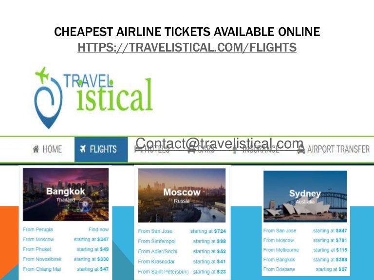 Cheapest Airline Tickets Available Online